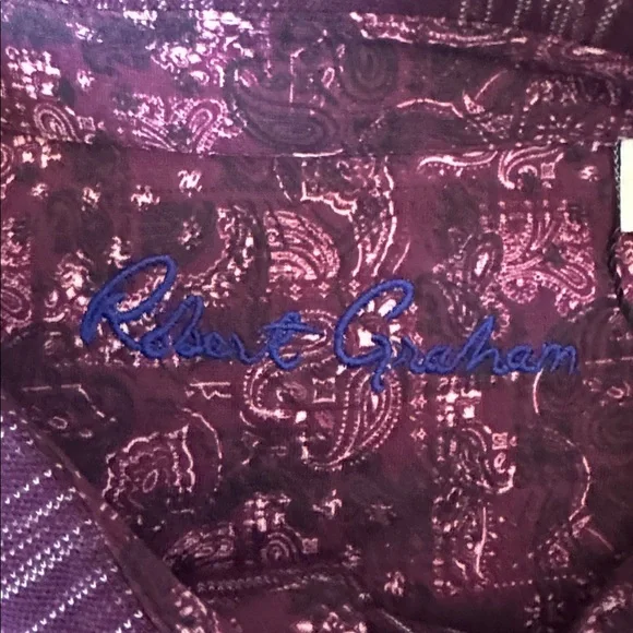 NWT Robert Graham Long Sleeve Polo Shirt Mens XXL Purple Heather $158 - Picture 13 of 13